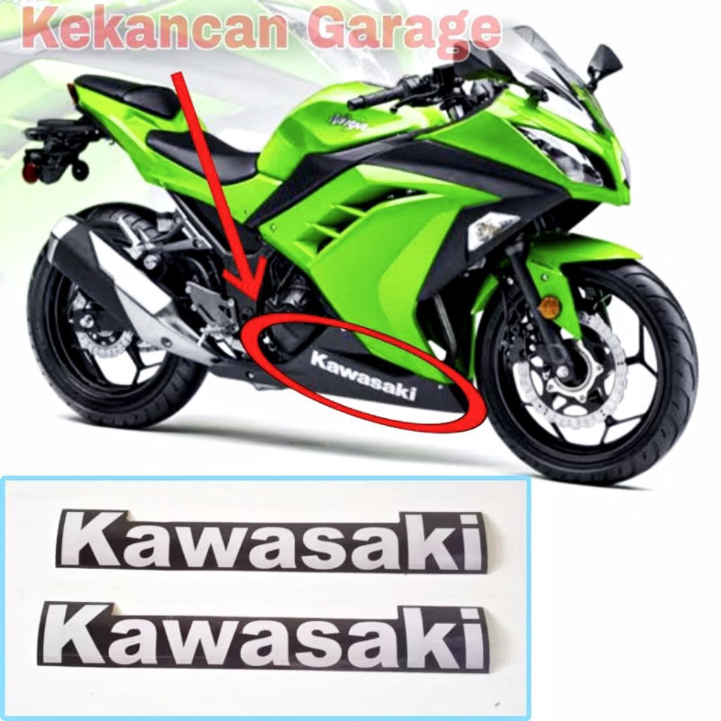 Sticker KAWASAKI Undercowl (Fairing Bawah) Ninja 250fi dan Z250