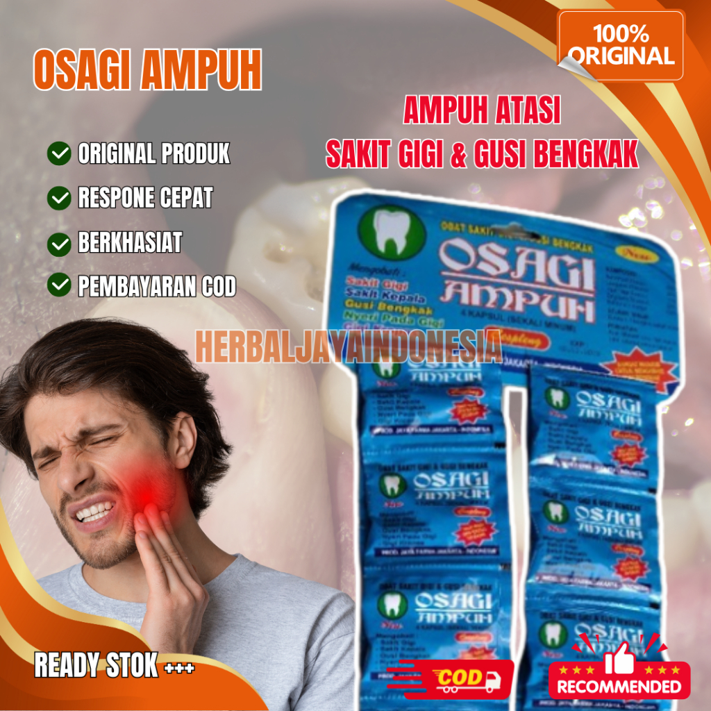 

OSAGI AMPUH ORIGINAL 20 SACHET (OBAT SAKIT GIGI)