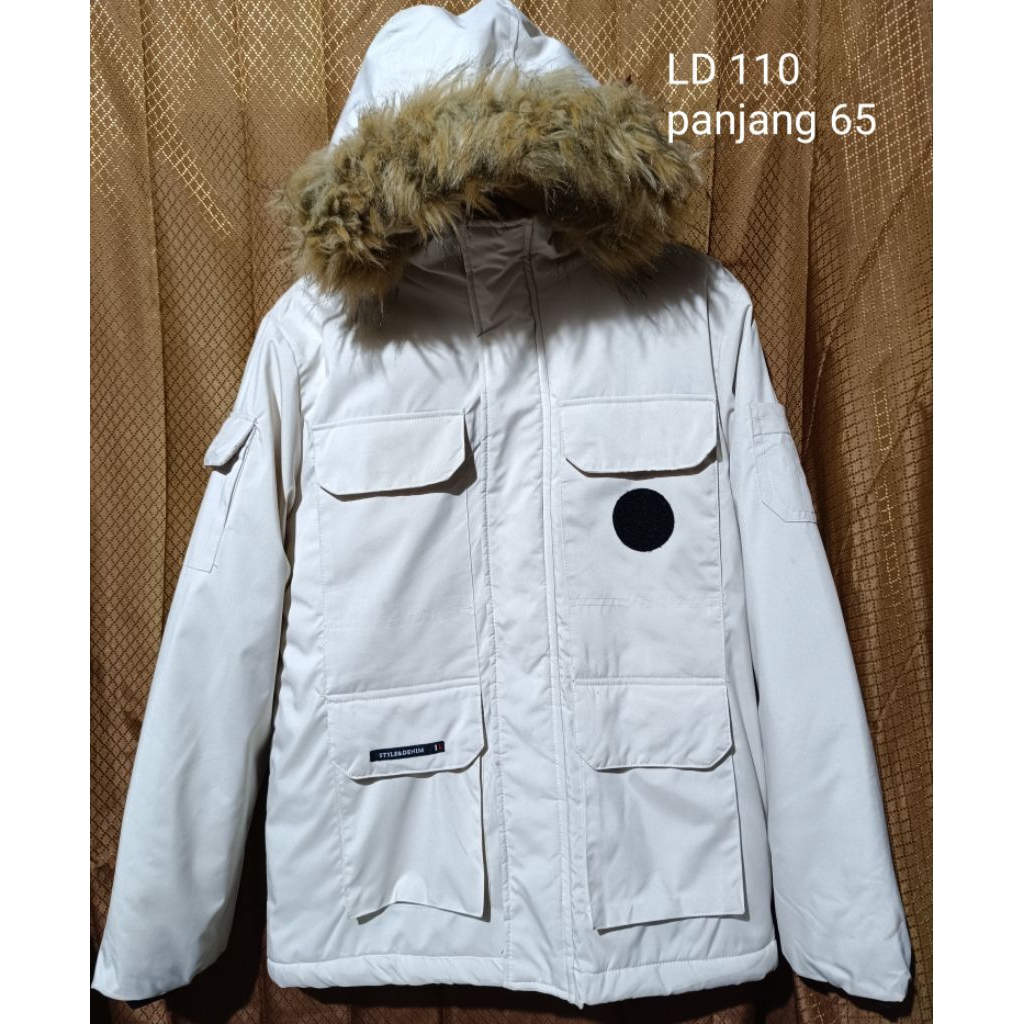 jaket puffer parka jaket gelembung putih jaket winter putih jaket gunung putih jaket musim dingin pu