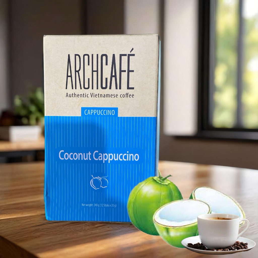 

Kopi Cappuccino Kelapa – ARCHCAFÉ Authentic Vietnamese Coffee, Instan & Nikmat, Cappuccino Rasa Unik 1 Sachet (18gr)