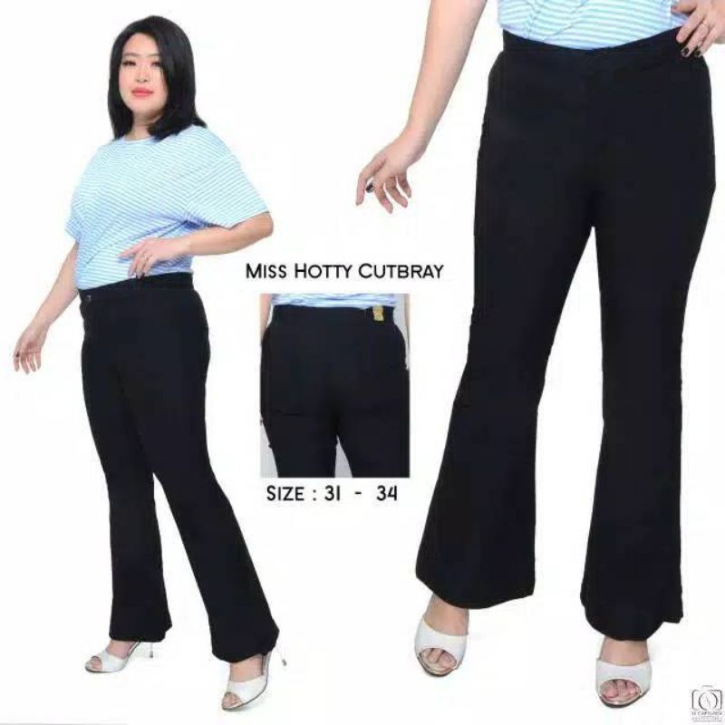 Celana Cutbray Wanita Celana Cutbray Scuba Polos / Cutbray Jumbo Scuba