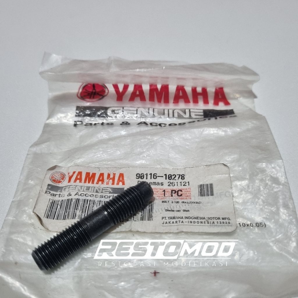 Baut tanam blok mesin bawah rx king seher rx king original yamaha 90116-10278 baut tanam boring king