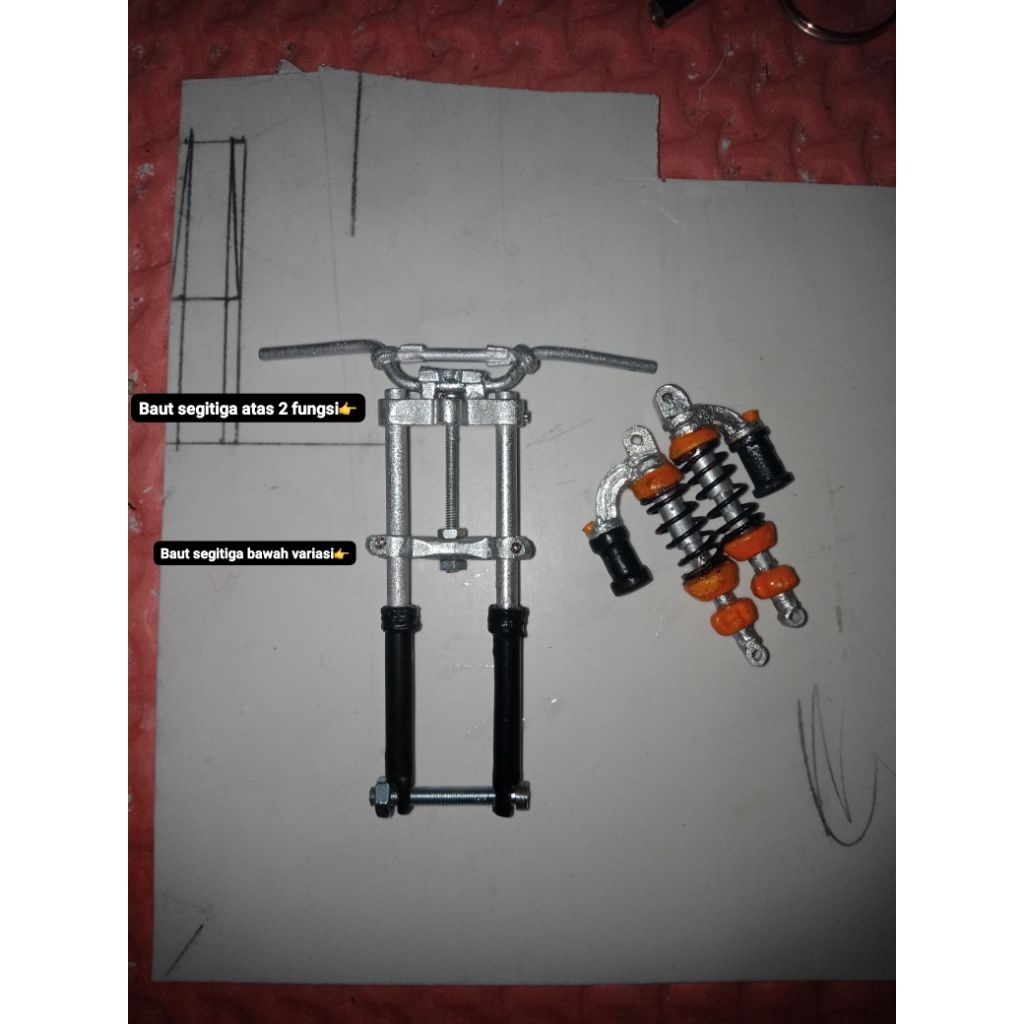 miniatur sok depan herex PNP ke semua motor