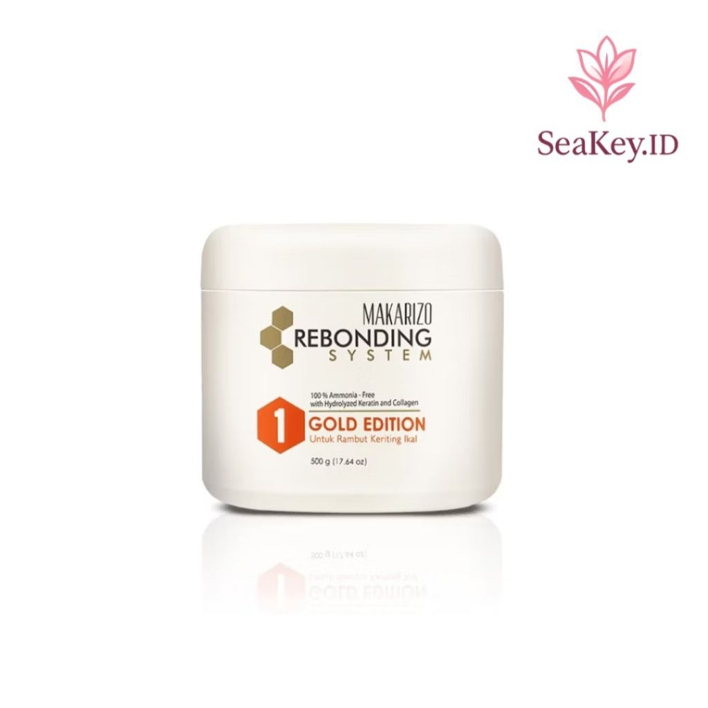 Makarizo Rebonding System 500 gram Step 1 | Makarizo Rebonding Pelurus Rambut Super Gold | Gold Edit