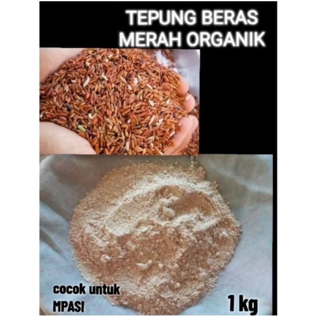 

tepung beras merah murni organik 1kg