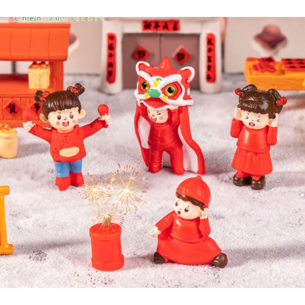 Miniatur Patung Imlek Tahun Baru China Miniatur Barongsai Miniatur Deorama
