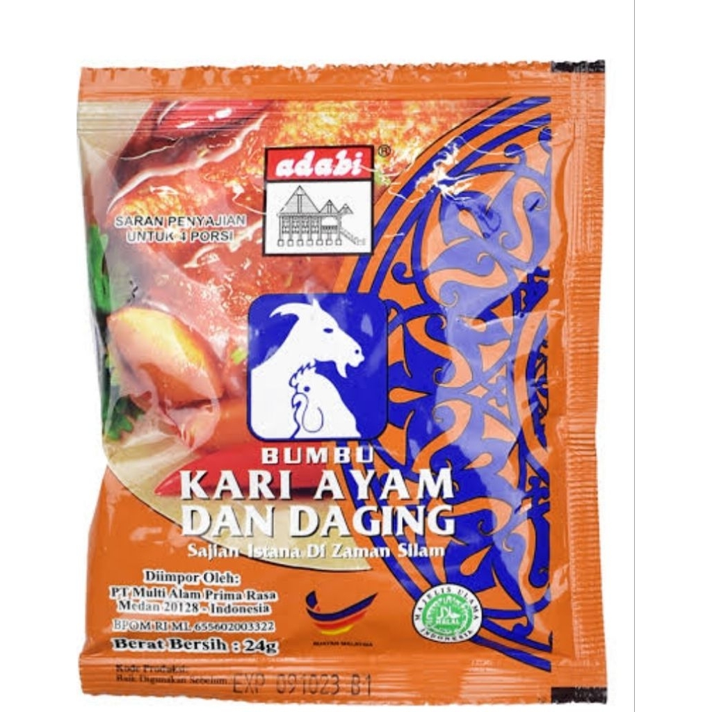 

Adabi Bumbu Kari Ayam Dan Daging 250 gr