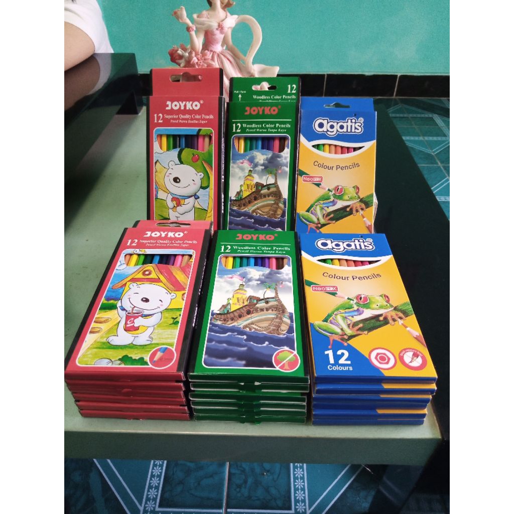 

pensil warna Joyko dan Agatis 12 warna
