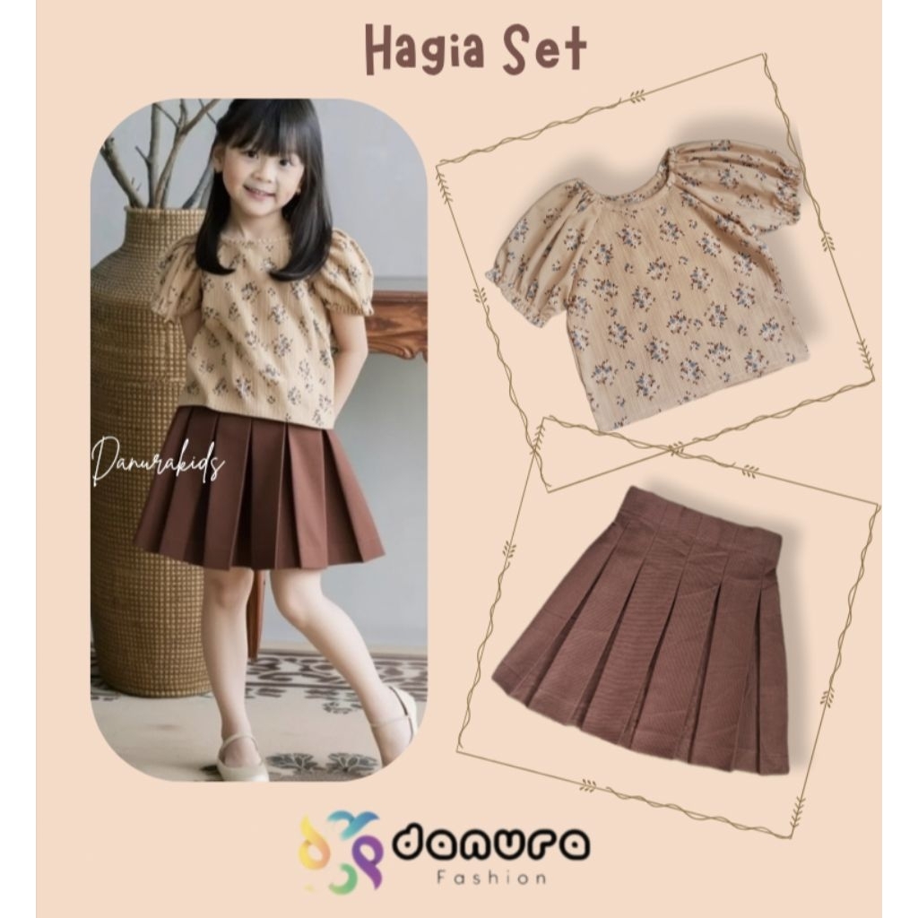 HAGIA SET//SETELAN ANAK PEREMPUAN//BAJU ANAK LUCU//BAJU ANAK MURAH