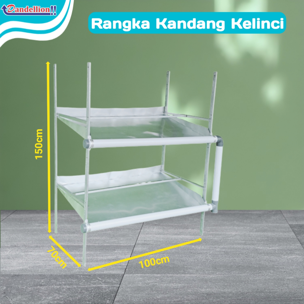 Rangka Kandang Kelinci Galvanis 2 tingkat 100.70.40cm