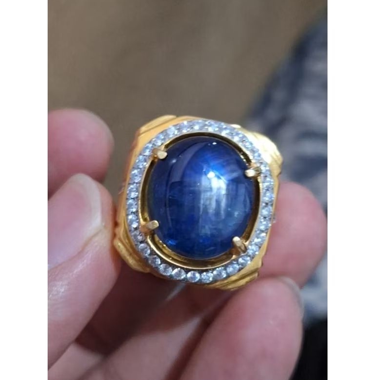 Natural blue sapphire serat junder / Bangsing biru