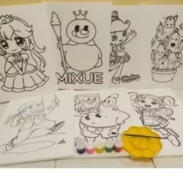 

Set lengkap Styrofoam lukis warna murah
