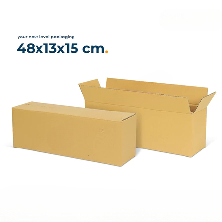 

(10 Pcs)Kardus Packing Online Shop 48x13x15 Cm Box Kemasan Serbaguna Dus Coklat Polos