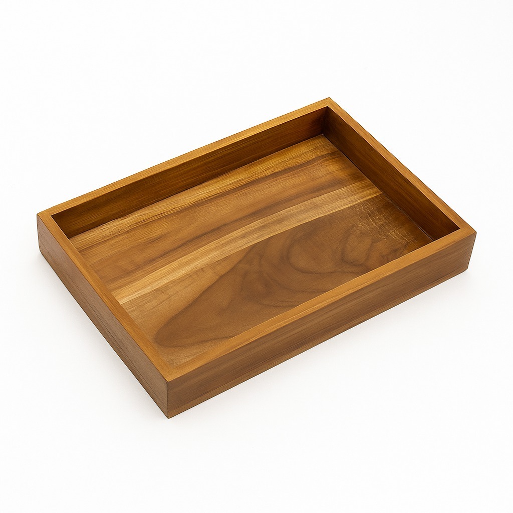 Nampan Kayu Jati Baki Kotak Full Kayu Jati Asli