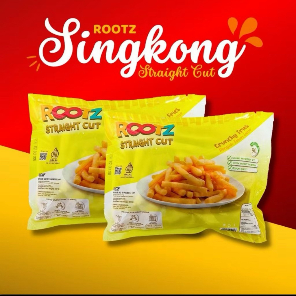 

Rootz singkong crispy chruncy friesh straight 400gr