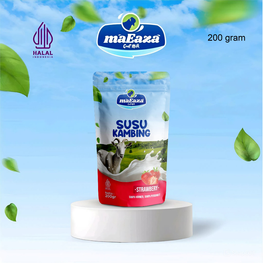 

MaEaza - Susu Kambing Bubuk Rasa Strawbery
