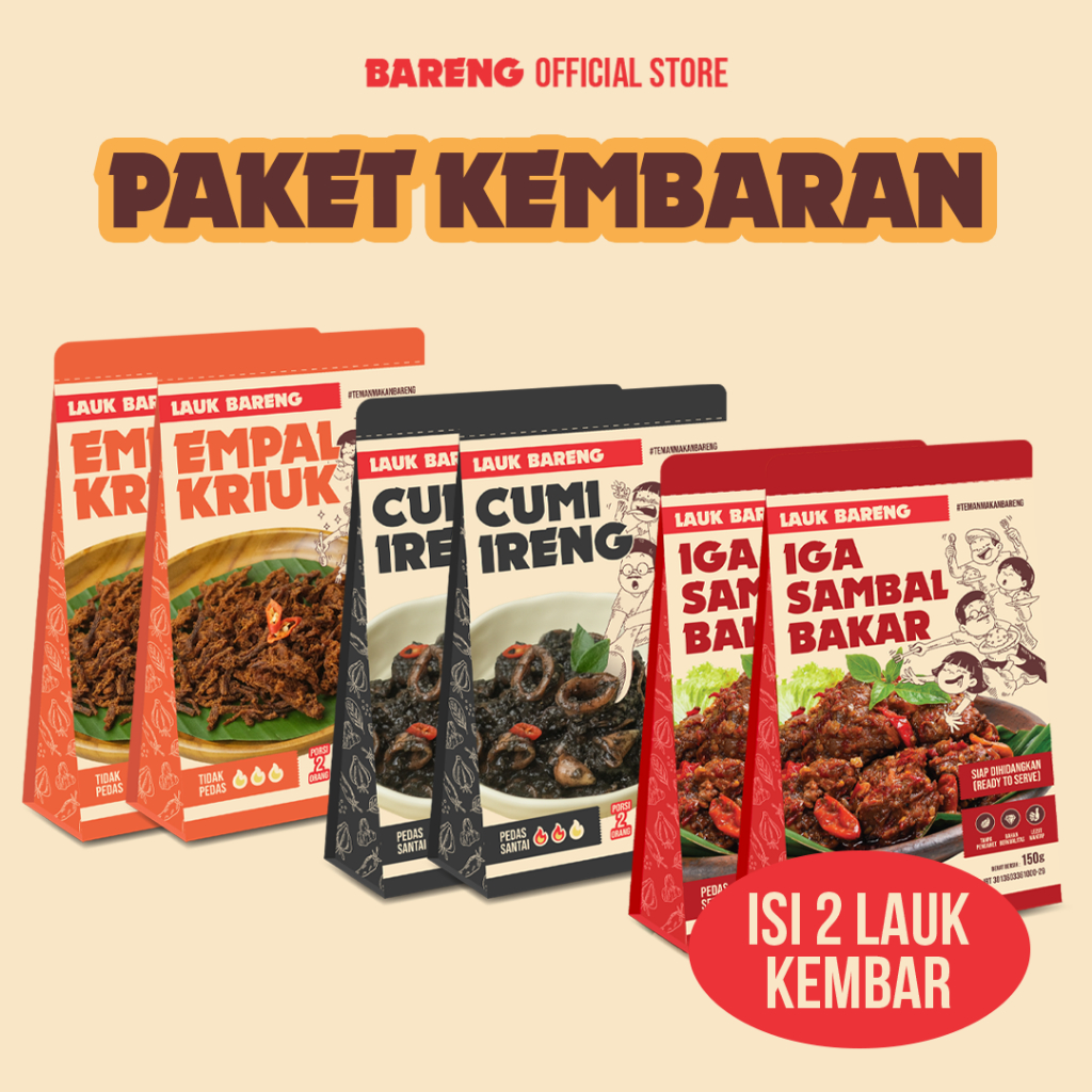 

Lahap Bareng - Paket Kembaran 2 Lauk Makanan Instant Ready to Eat, Real Food, Praktis & Tanpa