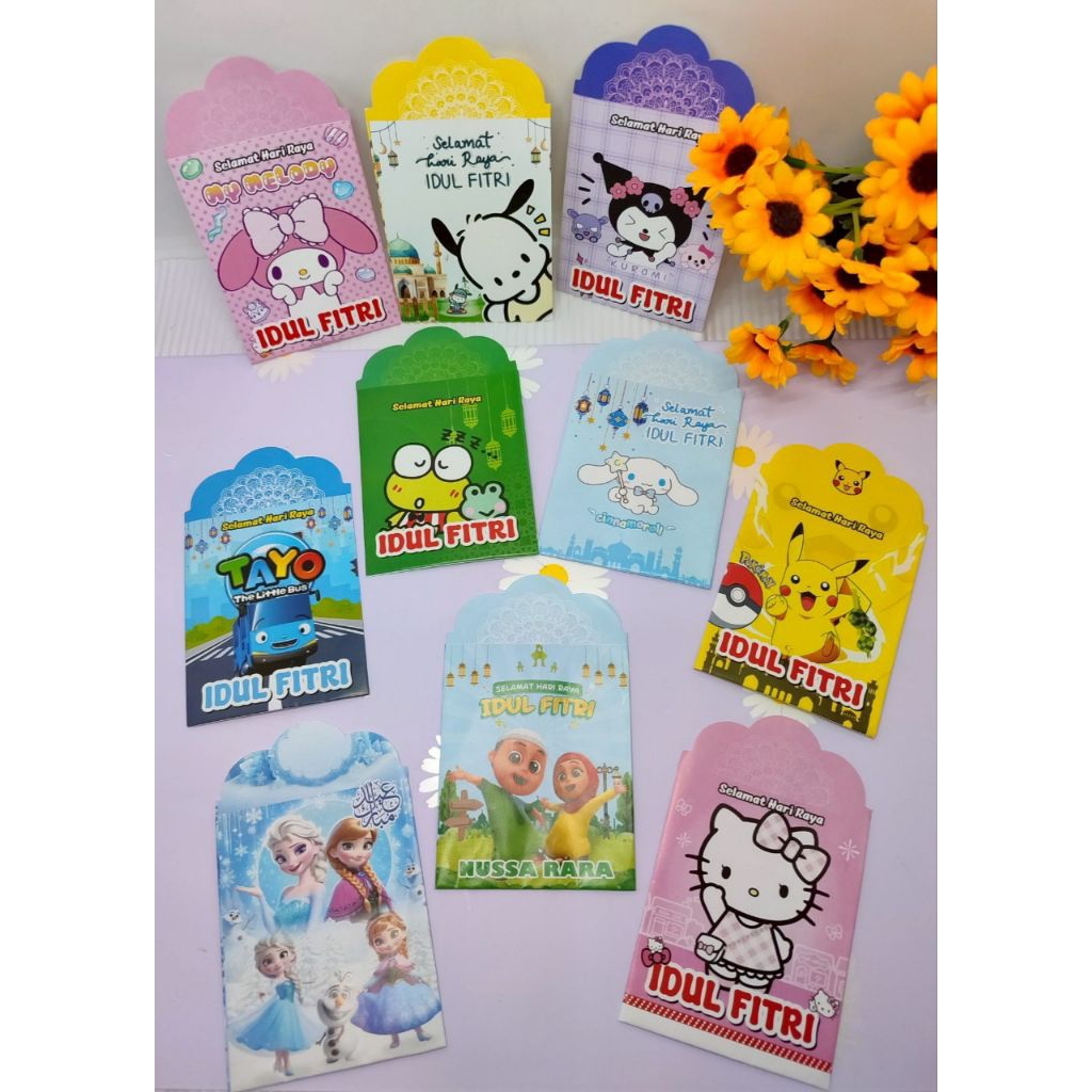 

Amplop 100 pcs(10 pack) Amplop Lebaran Karakter Kartun Amplop Terbaru Hari Raya Idul Fitri