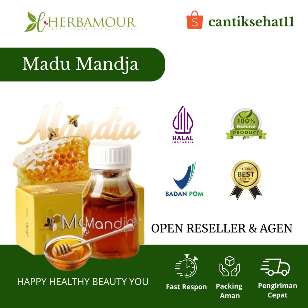 

Madu Multiflora Premium Mandja Herbalov Madu Manis Alami