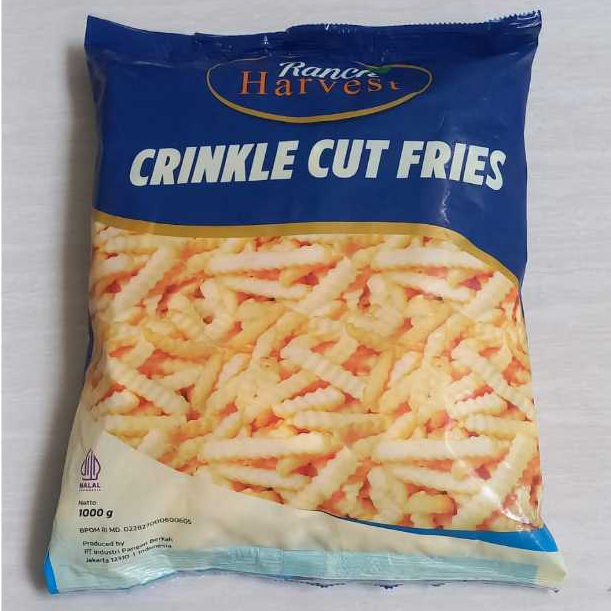 

Potato Crinkle Cut Fries Frozen Ranch Harvest 1 Kg