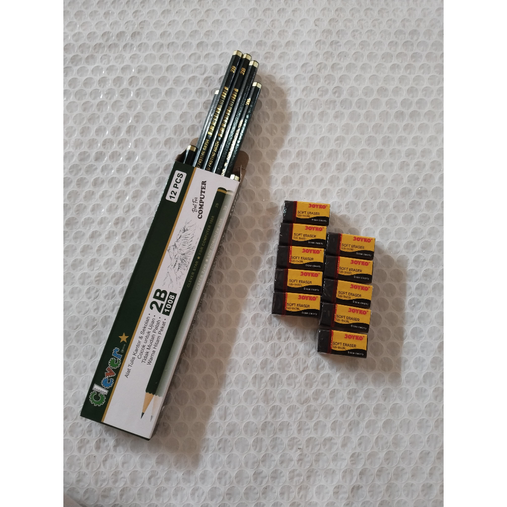 

TERMURAH PAKET HEMAT PENSIL CLEVER 1 PACK [12PCS] + PENGHAPUS JOYKO 10 PCS