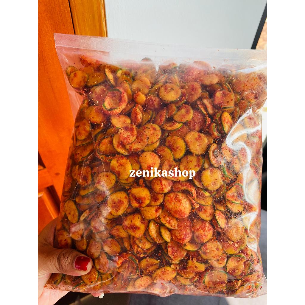 

seblak kerupuk jengkol bulat 1kg pedas daun jeruk
