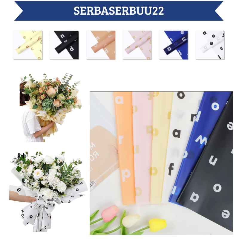 

Kertas Buket Bunga Motif Huruf Flower Wrapping Paper Cellophane Florist KB106 SS22