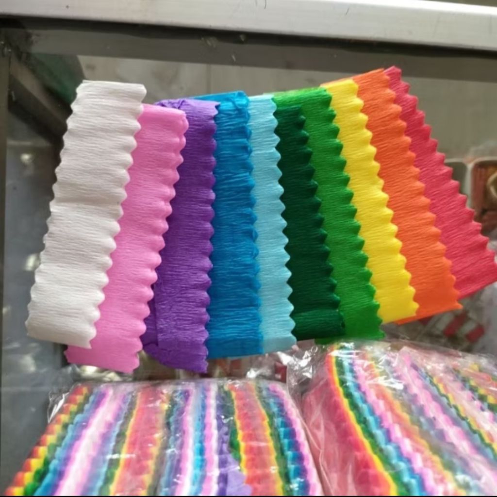 

Kertas Krep kertas hias dekorasi warna warni & Merah putih 1 Pack