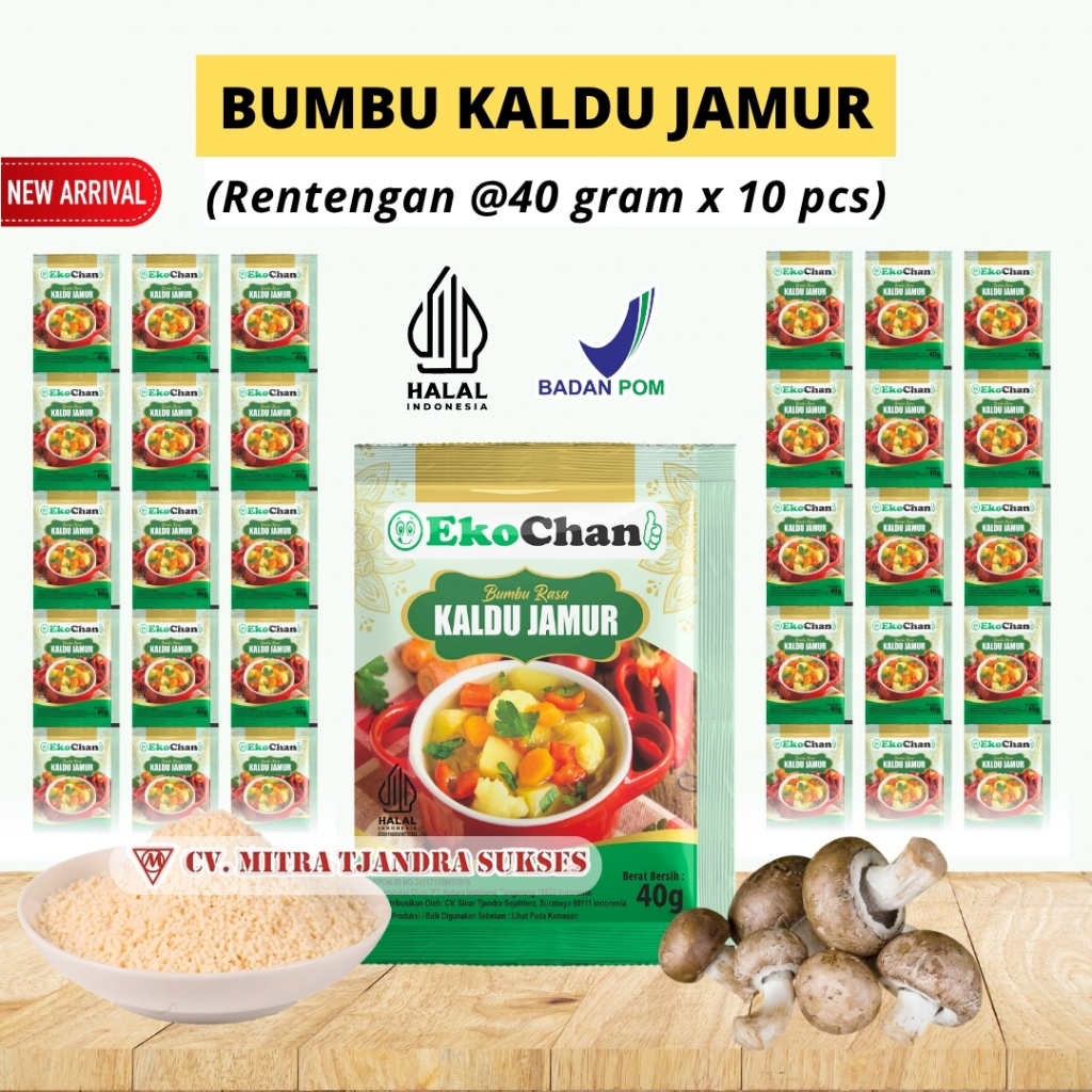 

Kaldu Jamur Ekochan 1 Renceng Berat 40gr ( isi 10 pcs )