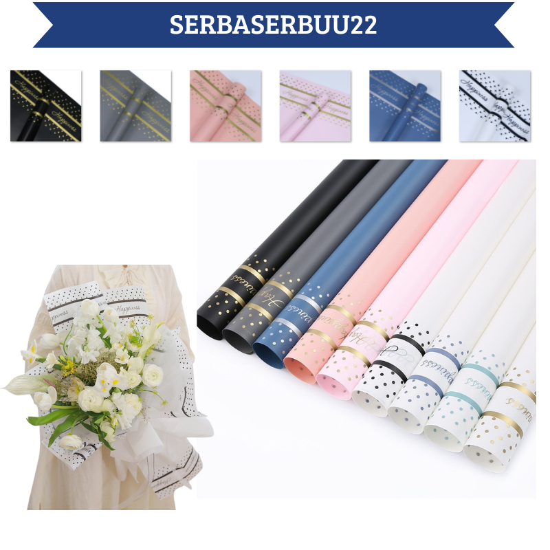 

20 LEMBAR Kertas Buket Bunga Happiness Cellophane Flower Wrapping Paper Happiness KB119