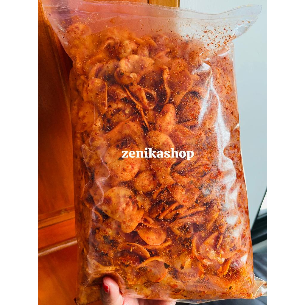 

seblak kerupuk orange 1kg pedas daun jeruk