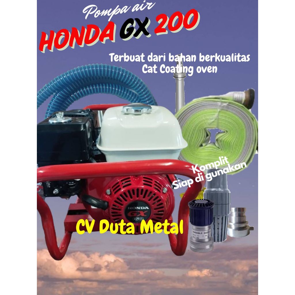 Pompa air Honda GX200 2" DMI High pressure