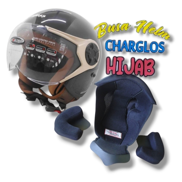Busa Helm Cargloss Hijab YRH Warna Hitam