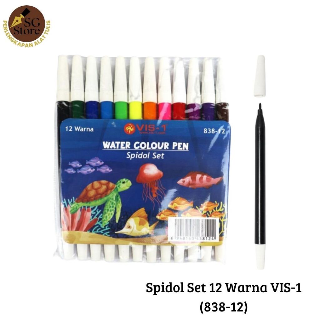 

VIS-1 - Spidol Set 838 / Spidol Warna Sekolah 12 Warna