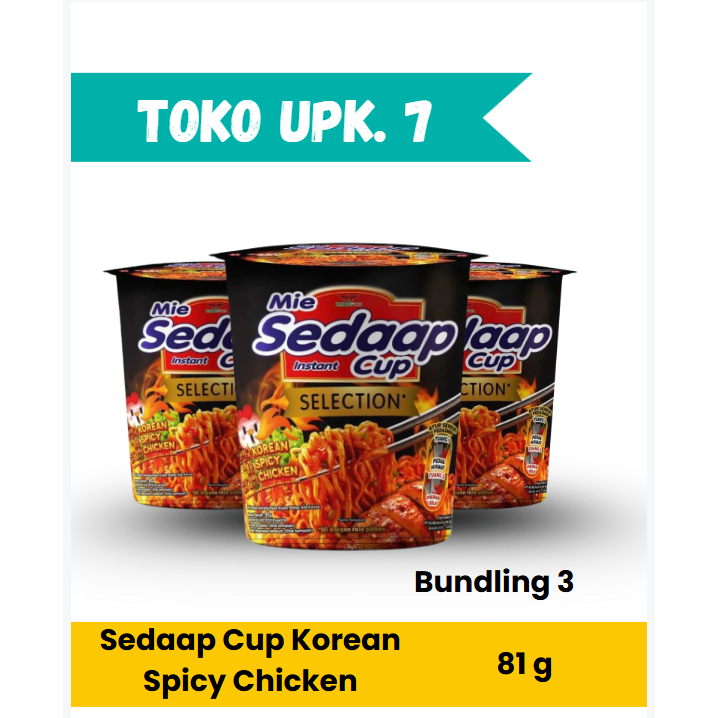 

Mie Instan Sedaap Cup Korean Spicy Chicken Bundling Hemat