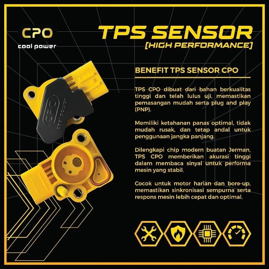 Sensor TPS CPO Cool Power Beat Vario PCX Scoopy Sonic MX-King Tps Sensor PCX Sonic MX King Original 