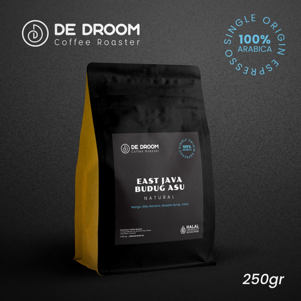 

De Droom - ESPRESSO COFFEE 100% Arabica - Biji Kopi Espresso Jawa Timur Budug Asu Natural