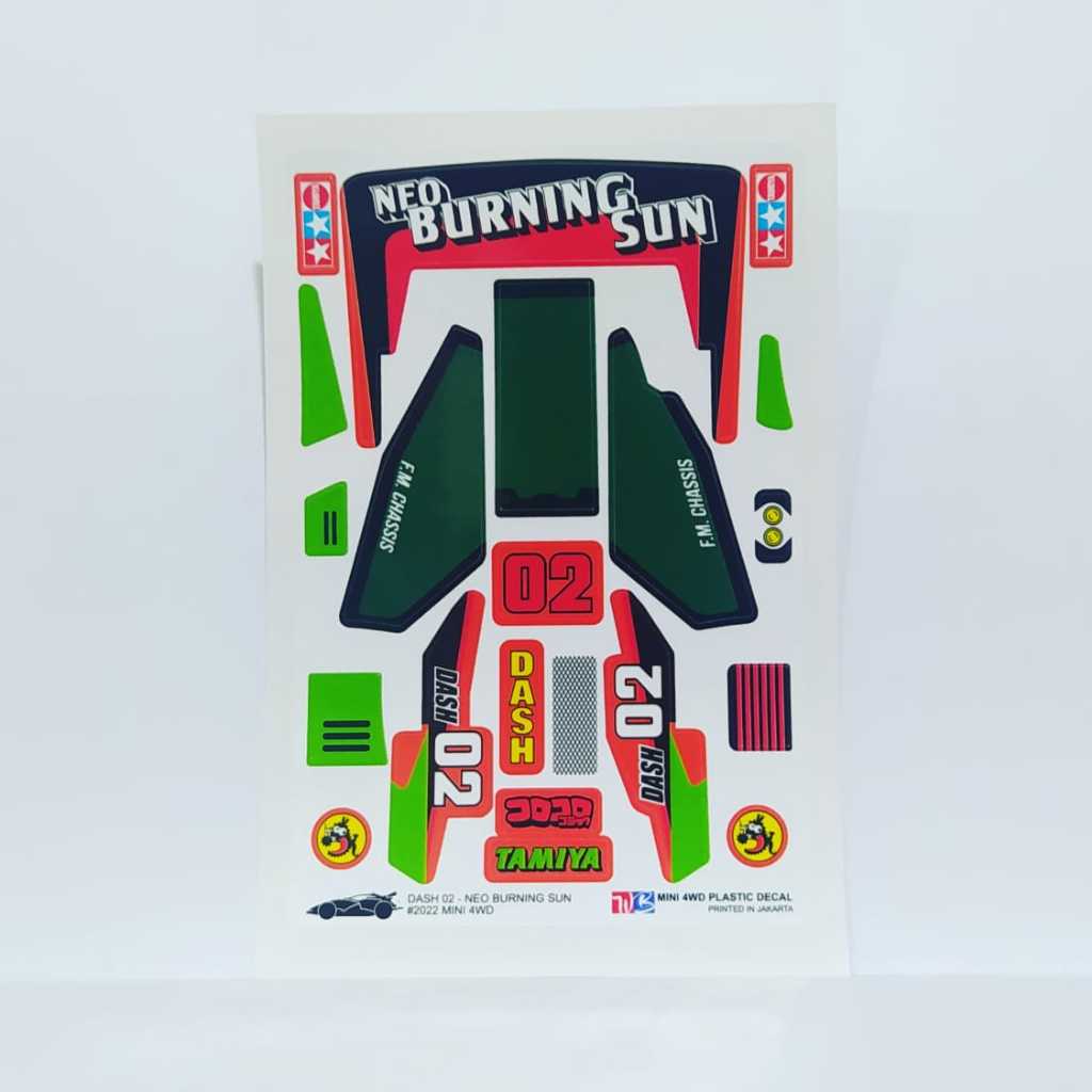 Stiker Neo Burning Sun - Body Orange - Vinnyl Laminating Doft