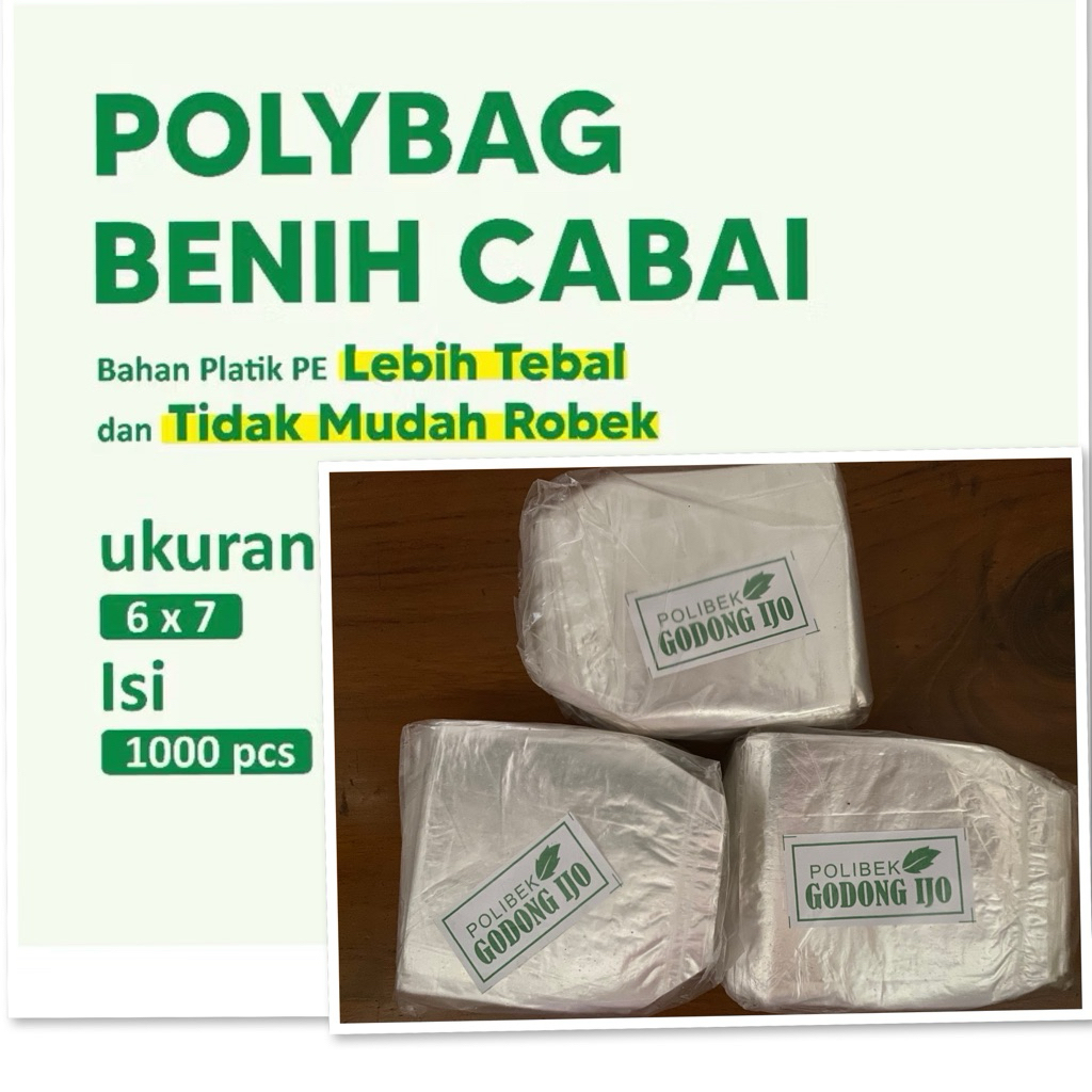 POLYBAG SEMAI 6x7 isi 1000lembar KUAT AWET TAHAN SOBEK