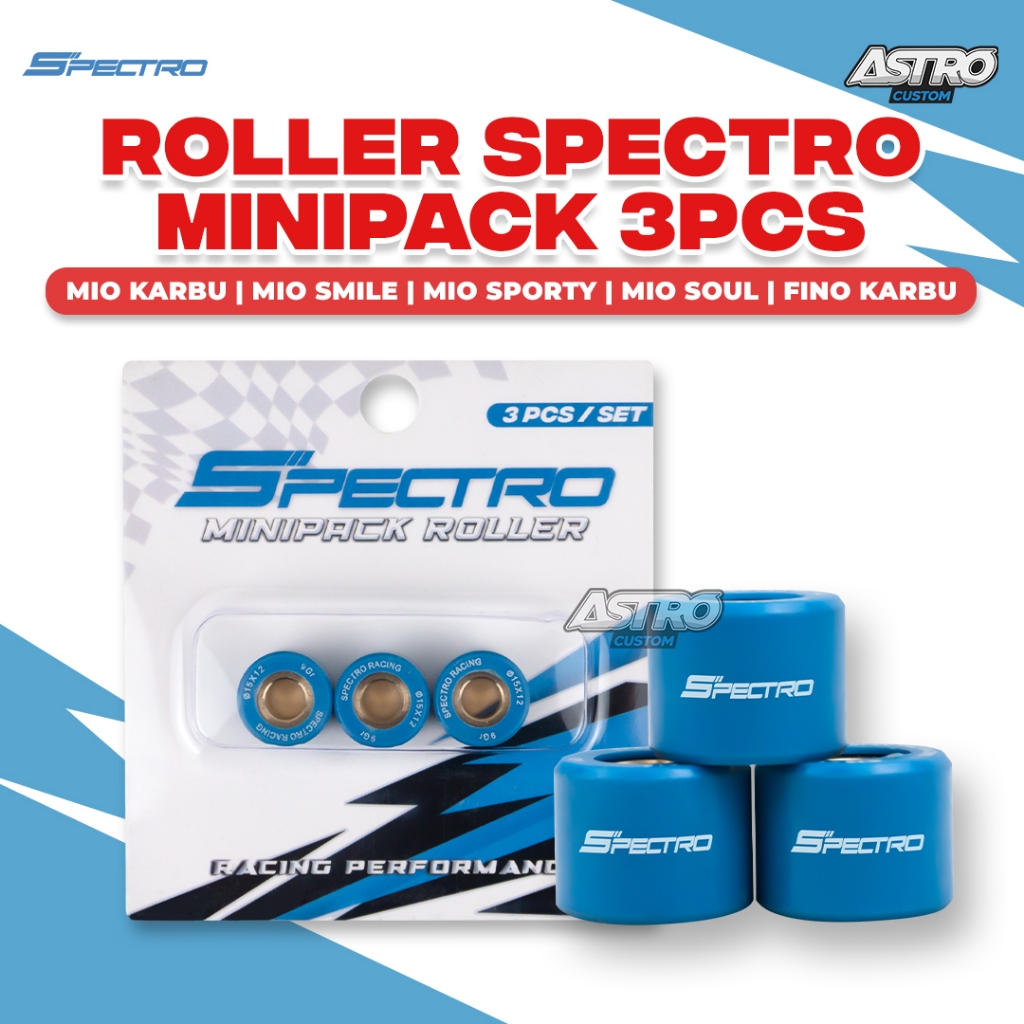 Spectro Roller Isi 3Pcs Mio Karbu Smile Sporty Fino Soul Karbu Mio J GT 115 Roler Upgrade CVT Racing