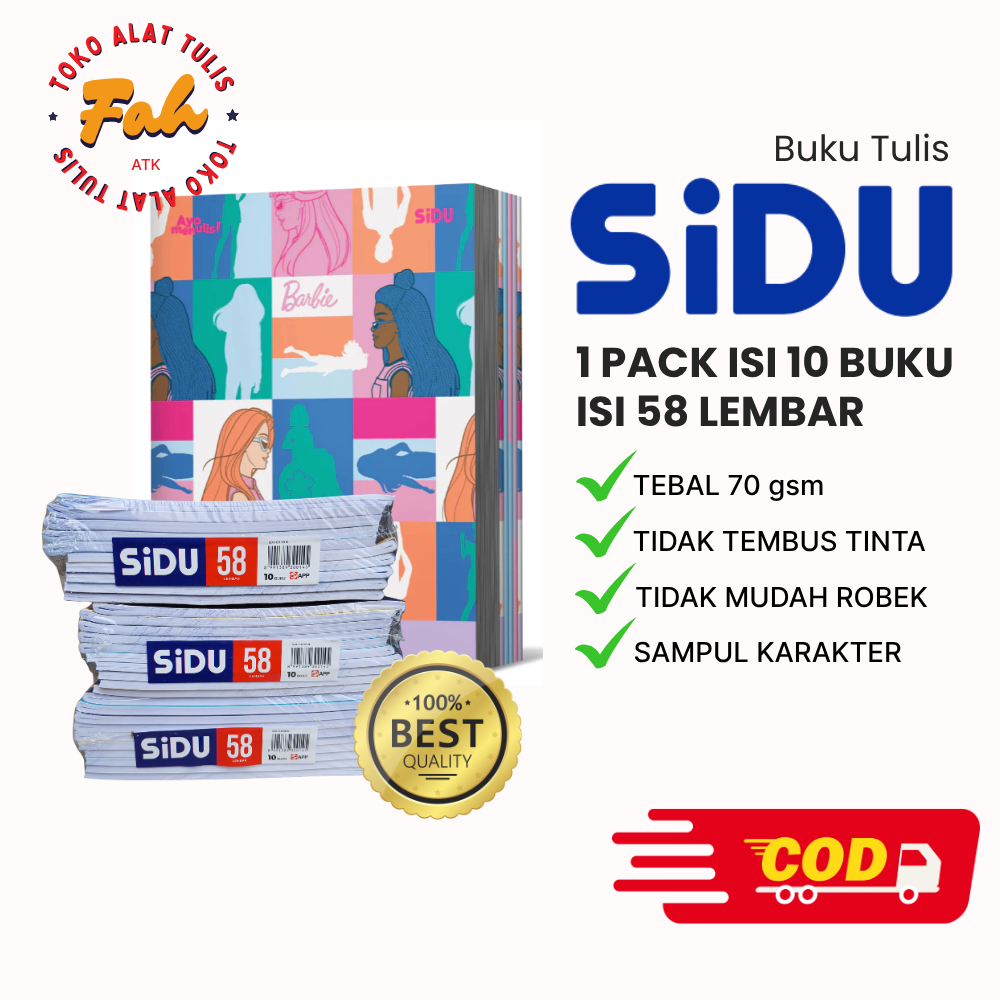 

Buku Tulis SIDU Sinar Dunia 58 Lembar Isi 10 Buku - Buku Sekolah Murah