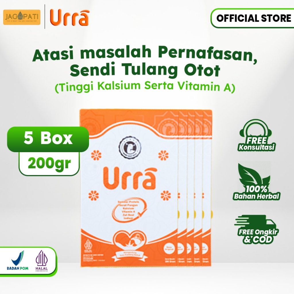 

PAKET 5 BOX URRA Susu Kambing Saanen Untuk Penambah Berat Badan Anak Rasa Original 200gr