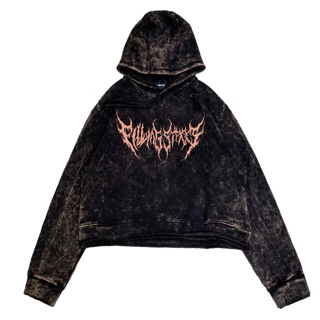 Crop Hoodie Oversize Unfinished Fillingstreet - Washabyss