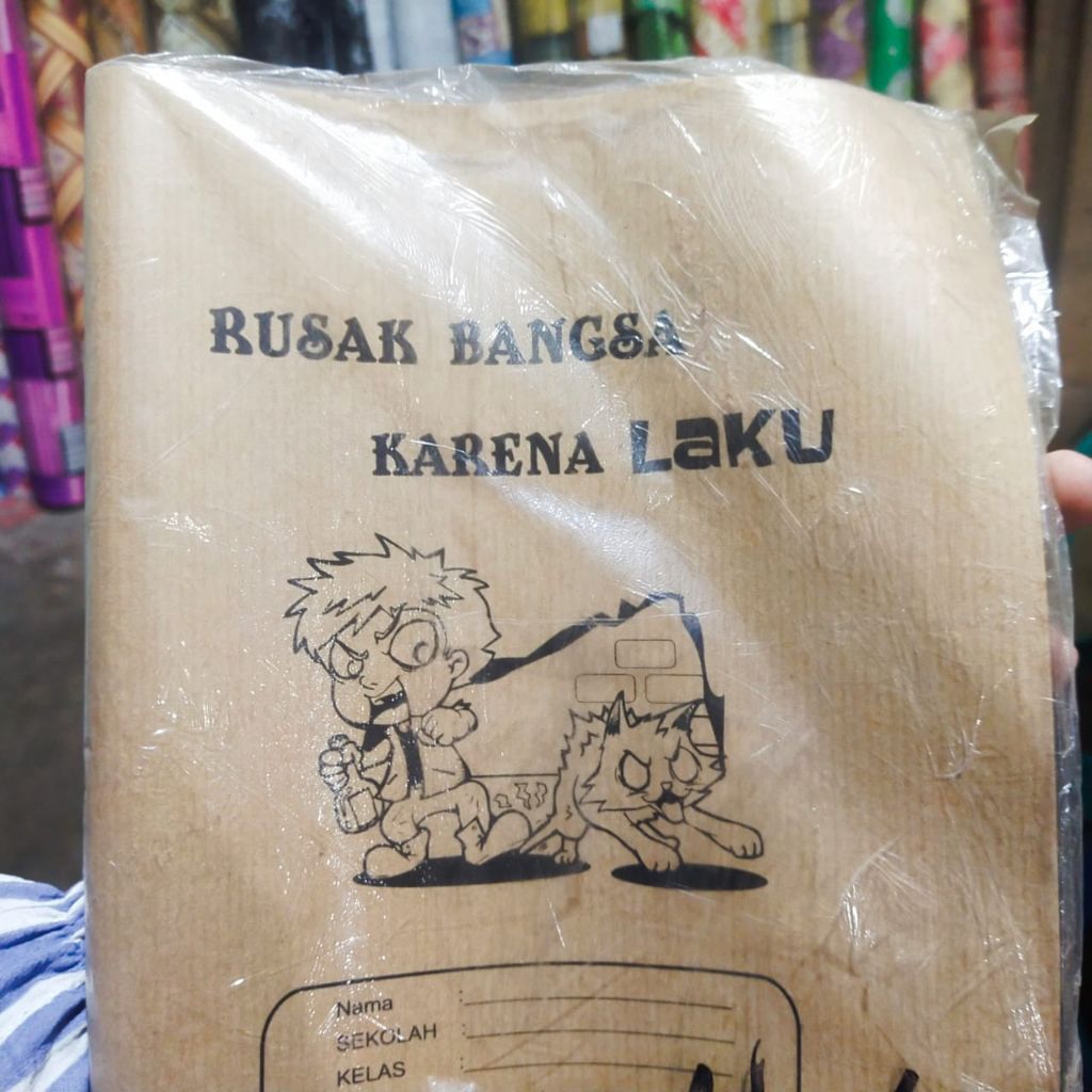 

Sampul buku tulis coklat per lembar