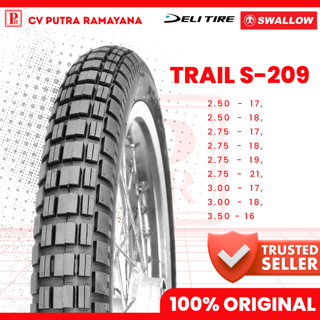 BAN MOTOR SWALLOW TRAIL S209 RING 19 275-19 TUBETYPE ORIGINAL