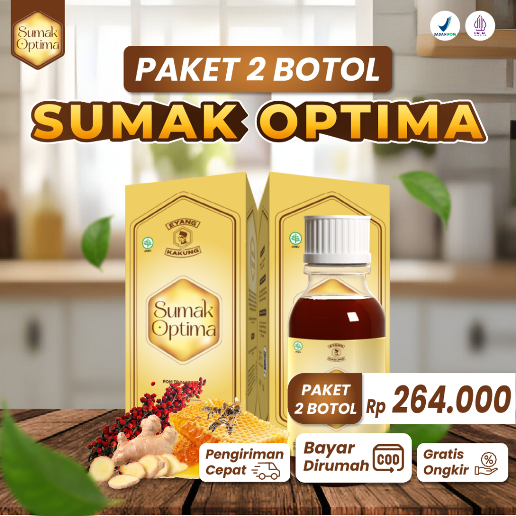 

PROMO SPESIAL 2 BOX Sumak Optima Madu Herbal Asli Solusi Efektif untuk Nyeri Lutut, Cedera, Radang Sendi, dan Infeksi, BPOM