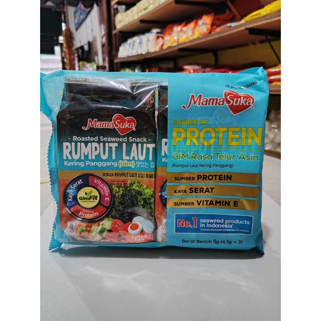 

Mamasuka Rumput Laut Original 2 x 4,5gr - Mamasuka Sushi Nori Original 2 x 4,5gr RASA TELUR ASIN