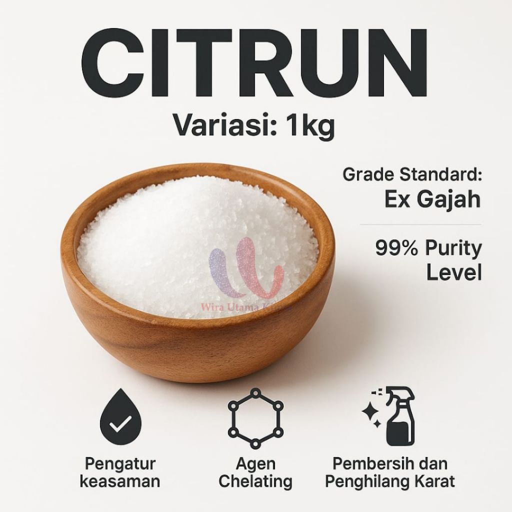 

Citric Acid / Citrun 1kg / Pembersih Kerak / Pembersih noda baju