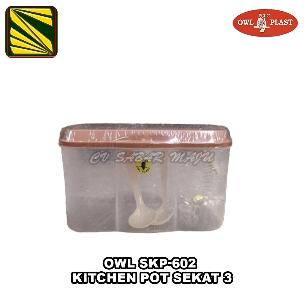 Owl Plast Tempat Sambal Saksia , Tempat Bumbu Sekat 3