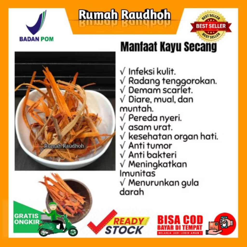 

KAYU SECANG 50 GRAM - ANTI RADANG, MENCEGAH PANAS DALAM, MENAMBAH STAMINA